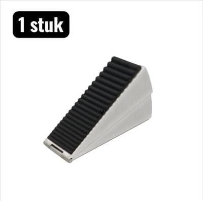 1 stuk - Deurstoppers - Veerbelaste Deurstopper - Sterke & Schuifbare Deurblok tegen Dichtslaan en Wind - Universele Pasvorm voor Binnenshuis Buitendeuren - Zilver