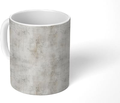 Mok - Koffiemok - Grijs - Beton print - Verweerd - Mokken - 350 ML - Beker - Koffiemokken - Theemok