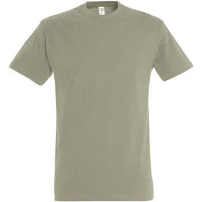 T-shirt Korte Mouw Sols IMPERIAL Khaki T-shirt - 100% katoen