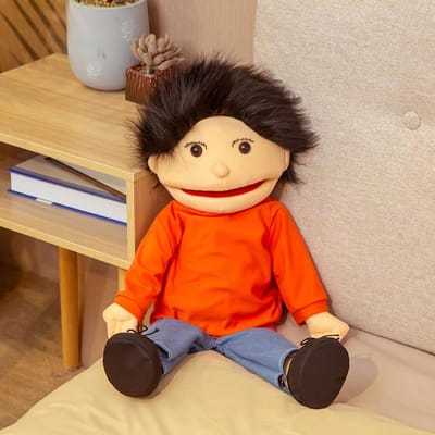 60cm Grote Zachte Pop Schattig Dier Handpop Kinderen Theater Voorstelling Requisieten Enge Pop Dinosaurus Panda Pluche Speelgoed Kinderen Cadeau 50cm
