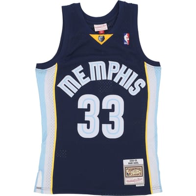 Basketbaltanktop voor heren Nba Dark Jersey 2008 nr. 33 Marc Gasol Memgri originele teamkleuren