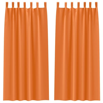 vidaXL Zwart-out Gordijnen met Ringen 2 st Feloranje 225 x 140 cm