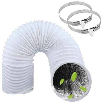 Flexibele Afvoerslang 150mm 3m PVC met Slangklemmen en Tape voor Airconditioning en Wasdrogers