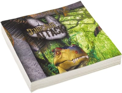 20 dinosaurus servetten Dino Attack 33x33cm