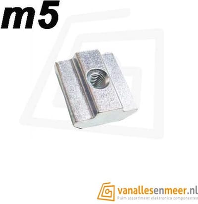 10 stuks Aluminium Profiel Moer, Sliding T-slot Moer, T-Noten voor Aluminium Profiel ,T-moeren voor CNC machine (European Standard 20-M5)