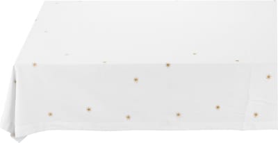 Pip Studio Royal Winter White Christmas Tafelkleed 160x250cm Wit Gouden Sterren Katoen