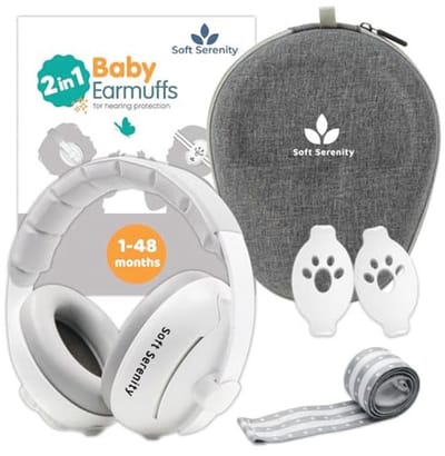Noise Cancelling Baby Helmet with Carry Bag – Baby Hearing Protection for Travel, Sleep, and Festivals