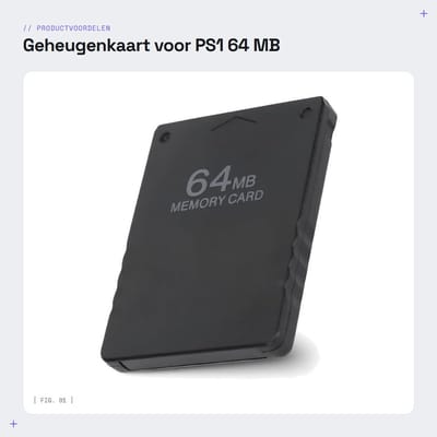 Dailygoods- Geheugenkaart 64 MB - Geheugenkaart voor PS1 - Draagbare Geheugenkaart - Plug and Play - ABS Materiaal - Ondersteunt uLaunchELF/Disc Boot Program - Gamegeheugen