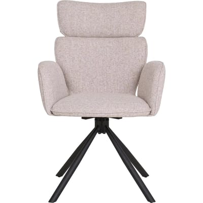 House Nordic Eetkamerstoel Cordoba - Metaal - Lichtgrijs - Set van 2