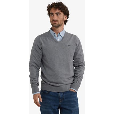 McGregor V-neck Sweater Medium Grey Melange Maat: S | Sweaters Outlet | Heren | Grijs