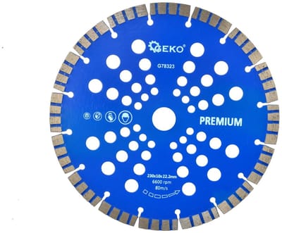 GEKO Diamantschijf - Turbo Segment - 230 mm - Snelle Stofverwijdering