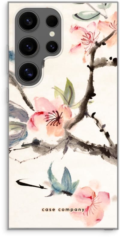 Case Company® - Hoesje geschikt voor Samsung Galaxy S24 Ultra hoesje - Japanse bloemen - Soft Cover Telefoonhoesje - Bescherming aan alle Kanten en Schermrand