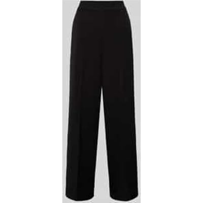 Stoffen broek met wijde pijpen en elastische band
