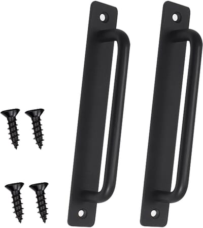 Dailygoods- Schuifdeurgrepen 180mm - Roestvrij Stalen Handgrepen - Deurhandgrepen met Plaat - Geschikt voor Kast/Meubels - Eenvoudige Installatie - Duurzaam Ontwerp - Deurgrepen