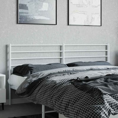 vidaXL - Vervangend - hoofdbord - metaal - wit - 200 - cm