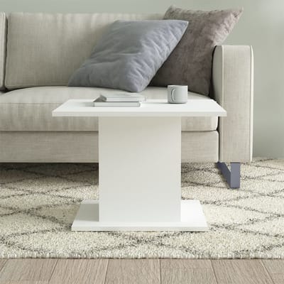 vidaXL - Salontafel - 55,5x55,5x40 - cm - bewerkt - hout - wit