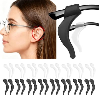 Oordopjes voor brillen - 32 stuks - Siliconen oorhaakjes - Brilclips voor achter het oor - Antislip, valbestendige siliconen oorhaakjes voor brillen, zonnebrillen en leesbrillen