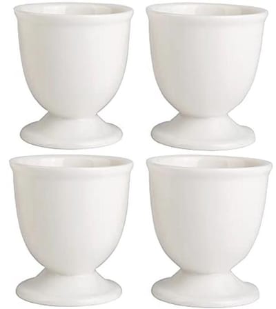 Set van 4 keramische eierbekers voor gekookte eieren