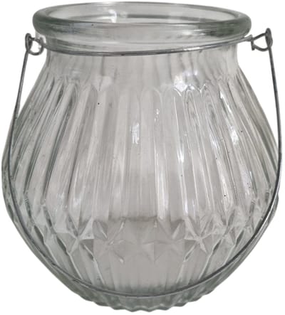 Glazen sfeerlicht of vaasje D14cm. H14cm.
