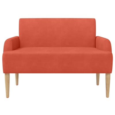vidaXL - Lovingseat - met - knoopge - tuft - Rood - Oranje - 116 - x - 67 - x - 81 - cm