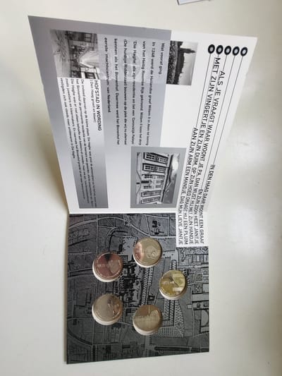 Set penningen Jantjes 750 jaar bestaan Den Haag 1998 UNC in blister