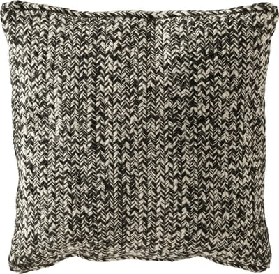 J-Line kussen Miami - polyester - zwart/wit