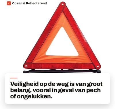 Dailygoods- Veiligheidsvest Reflecterend - Veiligheidsvest Kind - Waarschuwingsdriehoek - Verkeersveiligheid - Rood - 1 Stuk - Veiligheidsuitrusting