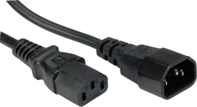 C13 - C14 stroomkabel voor UPS/PDU - 3x 0,75mm / zwart - 1 meter