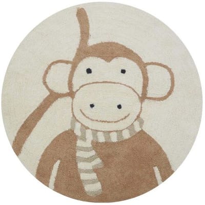 Prénatal vloerkleed Aap Beigebrown unisex