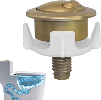 Toilet Spoelknop - Drukknop Stortbak - Badkamer Reparatie - Tweestromen Systeem - 4.8x5.4 cm