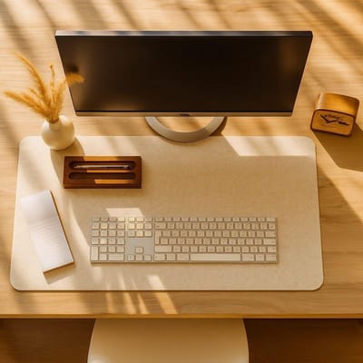 Bureauonderlegger Vilt - Bureau mat - Bureau Beschermen - Gemaakt van Gerecycled PET - 90 x 50 cm - Katoen