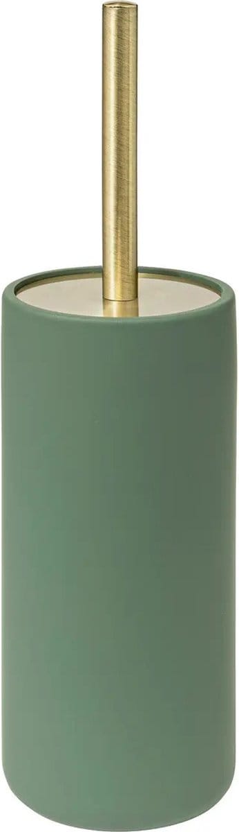 5Five Toiletborstel Savona in houder - kunststeen - ficus groen - 10 x 35 cm - WC borstels - Modern - Luxe