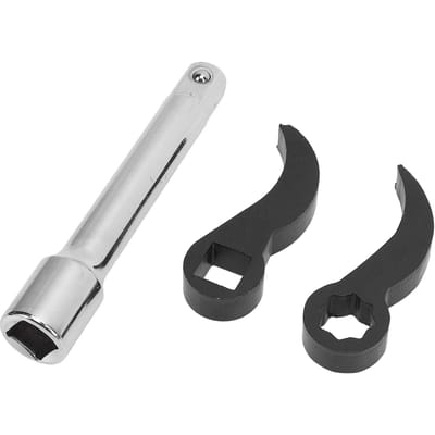 3 Stuks Breekijzer Sleutel Adapter Set Vierkant en Ster Breekijzer 12in Aandrijf Sleutel Adapter Kop Set white