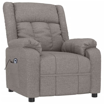 vidaXL - Fauteuil - verstelbaar - elektrisch - stof - taupe