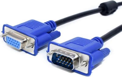 WiseGoods Premium VGA Kabel Mannelijk Naar Vrouwelijk - Laptop Naar Monitor - Computer Beeldscherm Accessoires - Video Kabels 1.5M