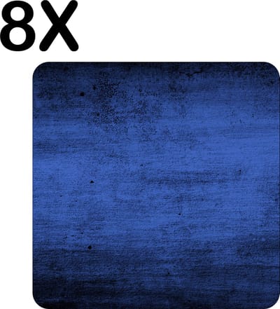 Luxe Placemat - Blauwe Vegen Achtergrond - Set van 8 Placemats - 50x50 cm - 2 mm dik Vinyl - Anti Slip - Afneembaar