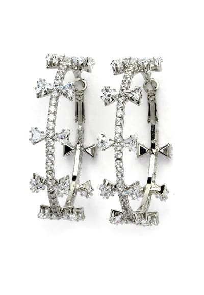 AVANT-GARDE PARIS Oorbellen - Bows - Elegante Accessoires - Zilver - Rhodium Plated - Lever Back Sluiting