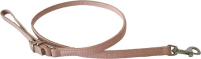 BOBBY Laisse Plate Agneau Hondenriem / Hondenlijn - Echt Leder - Roze - Breedte: 11 mm - Lengte: 97 cm - Geschikt voor kleine hondenrassen