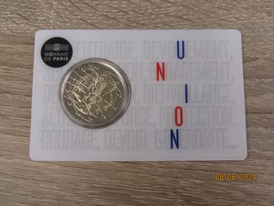 Officiële Coincard 2 euro Frankrijk 2020 : Medisch Onderzoek UNION