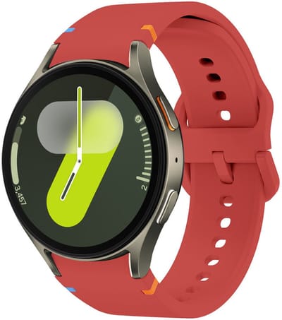 Siliconen bandje - geschikt voor Samsung Galaxy Watch 7 (40 & 44mm) / Watch 6 (Classic) / Watch 5 (Pro) / Watch 4 (Classic) / Watch FE - glad met gespsluiting - rood