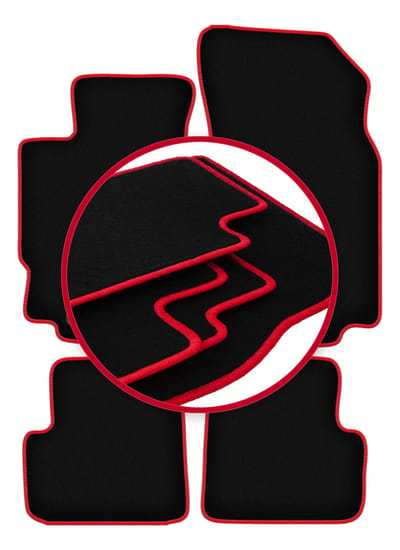 CARLUX-RED automatten voor: Peugeot 406 sedan, stationwagen, break (1995-2004)