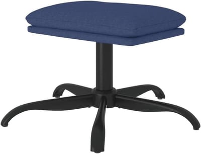 Voetenbank - Poef Kruk - Zitcomfort Vergroten - Stabiel Metalen Frame - 60x60x36 cm - Blauw