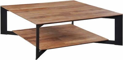 Tower Living Salontafel Pandora - Vierkant Bruin Hout - 100x100x35cm