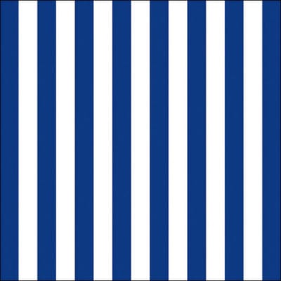 Ambiente Servetten - blauw/wit gestreept - 20x - 33 x 33 cm - 3-laags - Feest/decoratie servetten