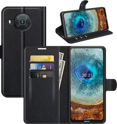 Coverup Hoesje - Geschikt voor Nokia X10 / X20 Hoesje - Coverup Book Case - Zwart