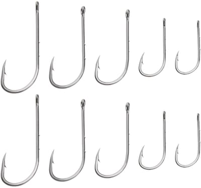 aladdien - Aas Houder Vissen Haken - 50Pcs Prikkeldraad Haak - Zwart - Koolstofstaal - Geschikt voor Zoetwater en Zoutwater