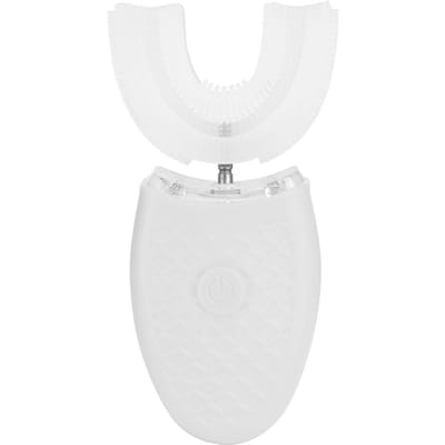 Huishoudelijke Ultrasone Oplaadbare Siliconen U-vormige Elektrische Tandenborstel Tanden Whitening Borstel(Wit