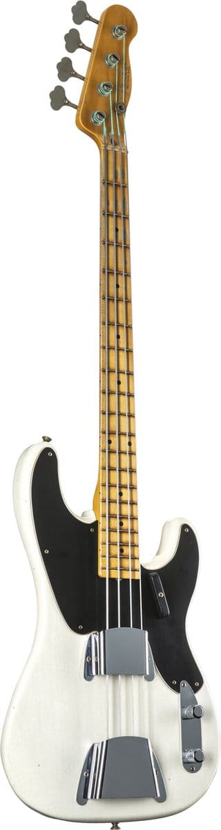 Fender '54 Precision Bass Journeyman Aged Opaque White Blonde #CZ577583 - Elektrische basgitaar