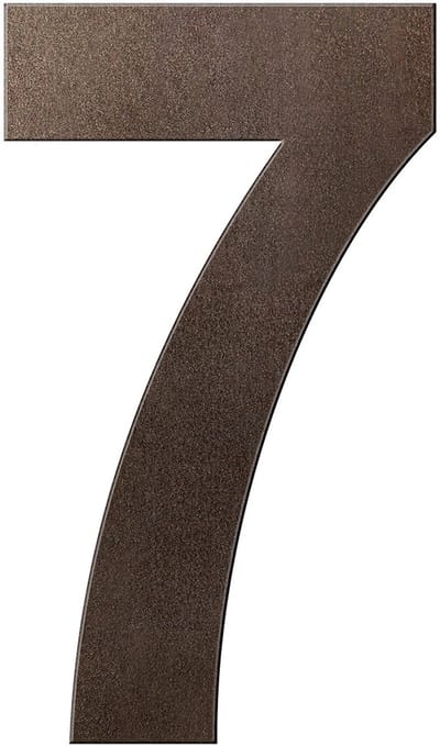 Huisnummer - Dark Brons Kleur - RVS - GPF - Dark blend 7 XXL, 400 mm