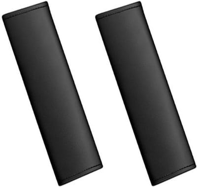 Veiligheidsgordel Kussens - Gordelbeschermers Riemhoezen - Comfortabel Rijden - Huidvriendelijk Materiaal - 24 cm x 6.5 cm - Zwart